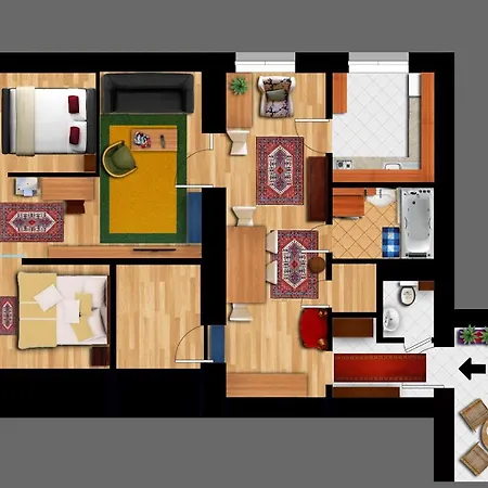 Apartmán Stunning 2 Double Bedroom In The Centre Of Budapešť